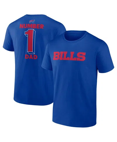 Fanatics Men's Royal Buffalo Bills Big Tall Number One Dad T-shirt In Blue