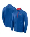 Fanatics Men's Royal Buffalo Bills Defender Long Sleeve Quarter-zip Jacket In Royal,red