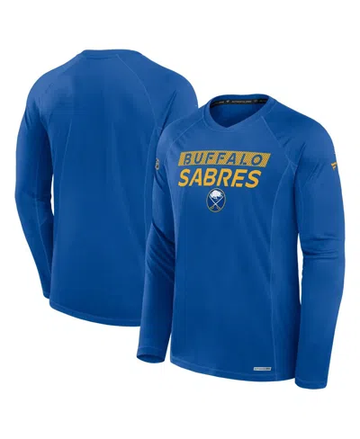Fanatics Men's Royal Buffalo Sabres Authentic Pro Rink Tech Long Sleeve T-shirt In Blue