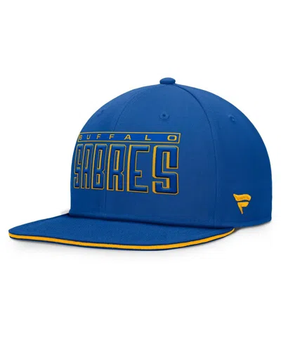 Fanatics Men's Royal Buffalo Sabres Fundamental Gino Stack Snapback Hat In Royal,gold