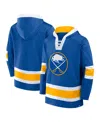 Fanatics Men's Royal Buffalo Sabres Inside Line Fleece Pullover Hoodie In Royal