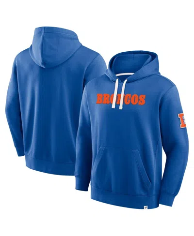 Fanatics Men's Royal Denver Broncos New Horizons Heritage Pullover Hoodie In Blue