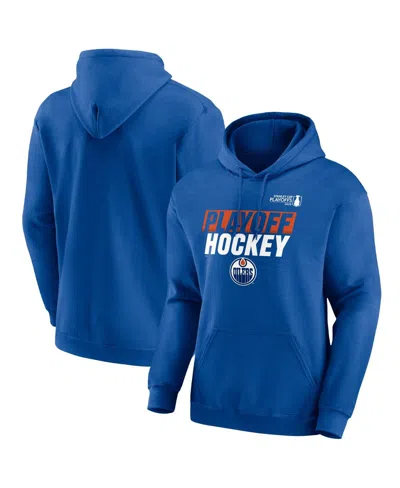 Fanatics Men's Royal Edmonton Oilers 2025 Stanley Cup Playoffs Breakout Fleece Pullover Hoodie In Blue