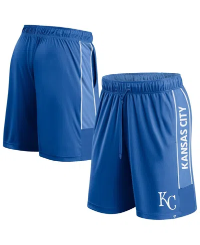 Fanatics Men's Royal Kansas City Royals Win The Match Defender Shorts In Royal,blue