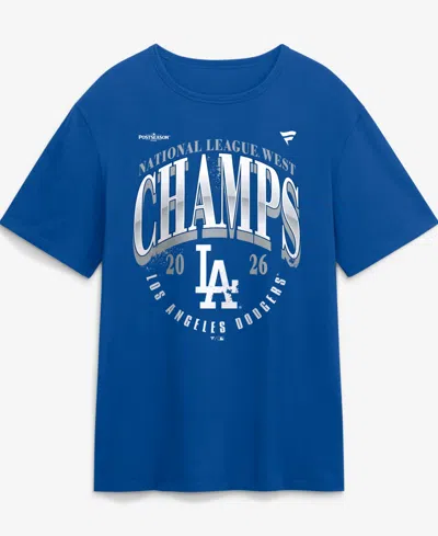 Fanatics Men's Royal Los Angeles Dodgers 2026 Nl West Division Champions Distressed T-shirt In Blue