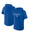 Fanatics Men's Royal Los Angeles Dodgers Clubhouse Optimal Play Raglan Short Sleeve Pullover Hoodie In Royal