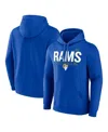 Fanatics Men's Royal Los Angeles Rams Pylon Outline Pullover Hoodie In Blue