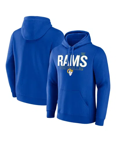 Fanatics Men's Royal Los Angeles Rams Pylon Outline Pullover Hoodie In Blue