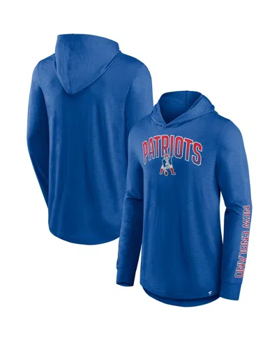 Fanatics Men's Royal New England Patriots Front Runner Long Sleeve Hooded T-shirt In Blue