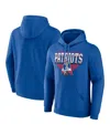 Fanatics Men's Royal New England Patriots Geometric Chrome Pullover Hoodie In Royal