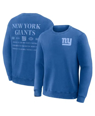 Fanatics Men's Royal New York Giants Deep Route Pullover Sweatshirt In Blue