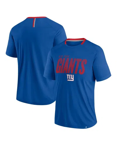 Fanatics Men's Royal New York Giants Defender Fade Slant T-shirt In Blue
