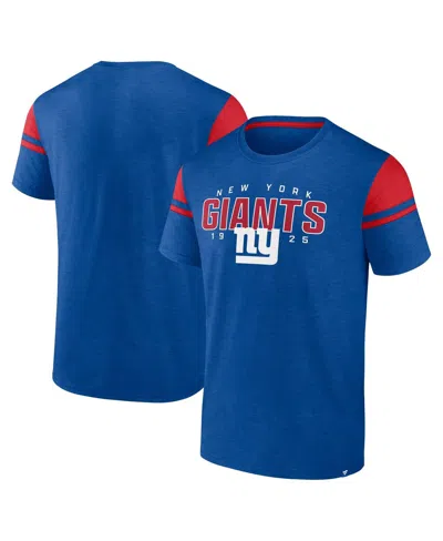Fanatics Men's Royal New York Giants Old School Play Slub T-shirt In Blue