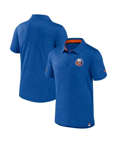 Fanatics Men's Royal New York Islanders Authentic Pro Jacquard Polo Shirt In Blue