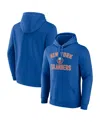 Fanatics Men's Royal New York Islanders Victory Arch Pullover Hoodie In Royal