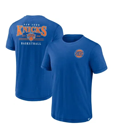 Fanatics Men's Royal New York Knicks Slub Team T-shirt In Blue