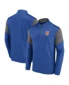 Fanatics Men's Royal New York Mets Logo Quarter-zip Top In Royal