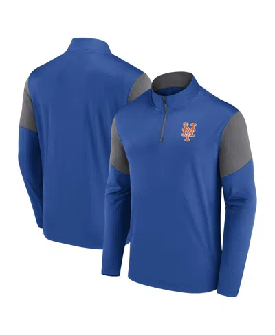 Fanatics Men's Royal New York Mets Logo Quarter-zip Top
