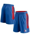 Fanatics Men's Royal Philadelphia 76ers Game Winner Defender Shorts In Royal