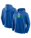 Fanatics Men's Royal Seattle Seahawks New Horizons Heritage Pullover Hoodie In Blue