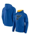 Fanatics Men's Royal St. Louis Blues Iconic Defender Raglan Pullover Hoodie In Blue