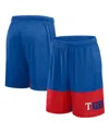Fanatics Men's Royal Texas Rangers Best Of The Best Shorts In Blue