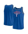 Fanatics Men's Royal Texas Rangers Bet Tank Top In Royal,heather Gray