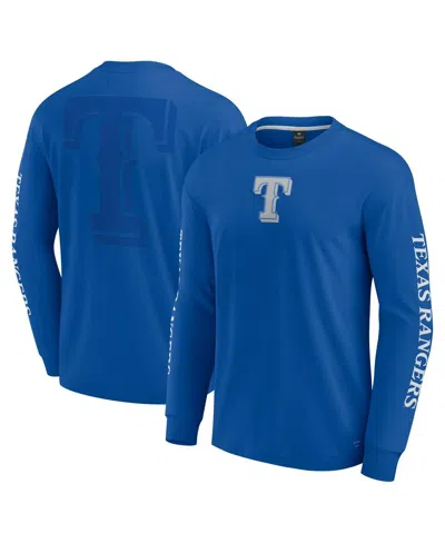 Fanatics Men's Royal Texas Rangers Elements Strive Long Sleeve T-shirt In Blue