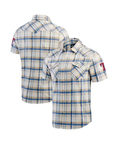 Fanatics Men's Royal Texas Rangers Plaid Full-snap Shirt