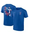 Fanatics Men's Royal Texas Rangers Split Zone T-shirt In Royal