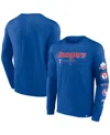 Fanatics Men's Royal Texas Rangers Strike The Goal Long Sleeve T-shirt In Royal