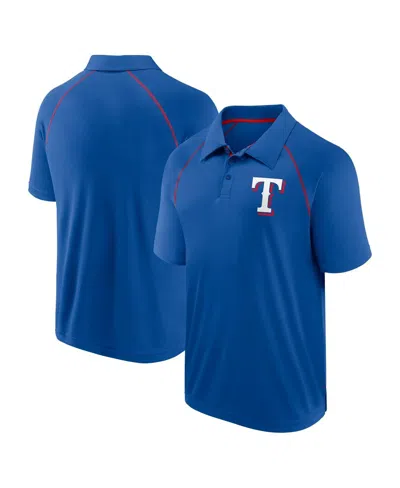 Fanatics Men's Royal Texas Rangers Strong Alone Raglan Polo
