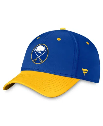 Fanatics Men's Royal/gold Buffalo Sabres Authentic Pro Rink Two-tone Flex Hat In Royal,gold
