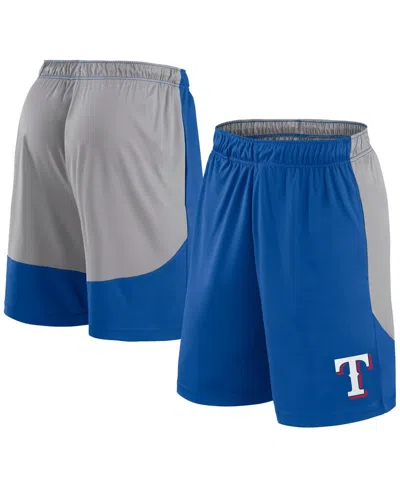 Fanatics Men's Royal/gray Texas Rangers Go Hard Shorts In Royal,gray