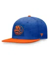 Fanatics Men's Royal/orange New York Islanders Authentic Pro Rink Snapback Hat