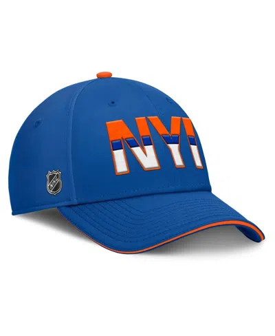 Fanatics Men's Royal/orange New York Islanders Authentic Pro Rink Team Code Flex Hat In Royal,orange