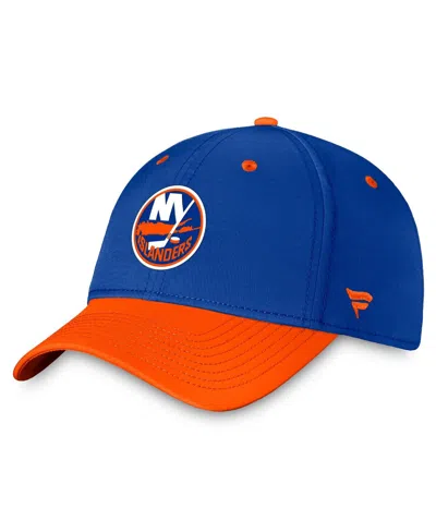 Fanatics Men's Royal/orange New York Islanders Authentic Pro Rink Two-tone Flex Hat In Royal,orange