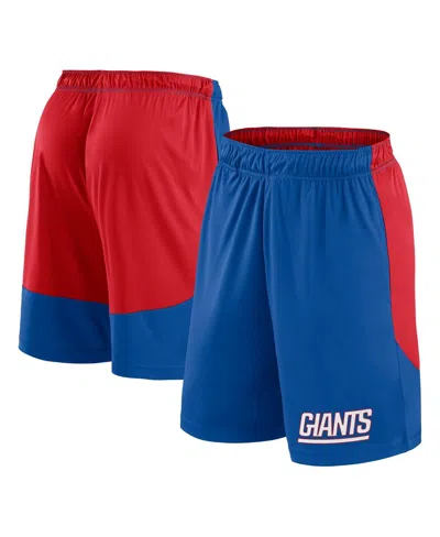 Fanatics Men's Royal/red New York Giants Launch Shorts In Blue