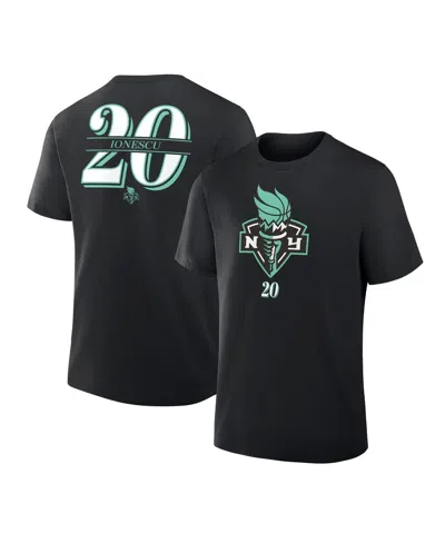Fanatics Men's Sabrina Ionescu Black New York Liberty In The Paint Name Number T-shirt