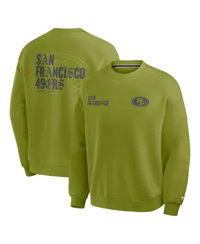 Fanatics Men's San Francisco 49ers Type Play Multi Oversized Screen-print Graphic Sweatshirt In Green