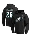 Fanatics Men's Saquon Barkley Black Philadelphia Eagles Super Bowl Lix Big Tall Name Number Pullover Hoodie In Black