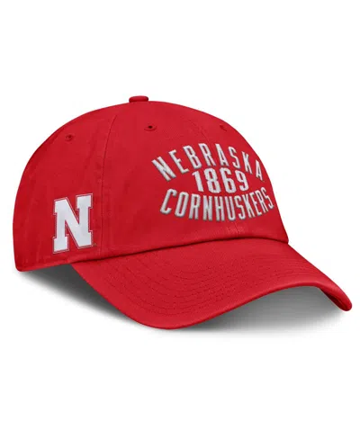 Fanatics Men's Scarlet Nebraska Huskers Archer Adjustable Hat In Red