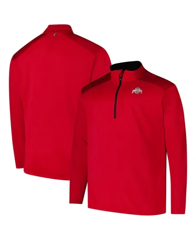 Fanatics Men's Scarlet Ohio State Buckeyes Big Tall Defender Quarter-zip Top