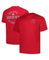 Fanatics Men's Scarlet Ohio State Buckeyes Big Tall Fast Break 2 Hit T-shirt In Red