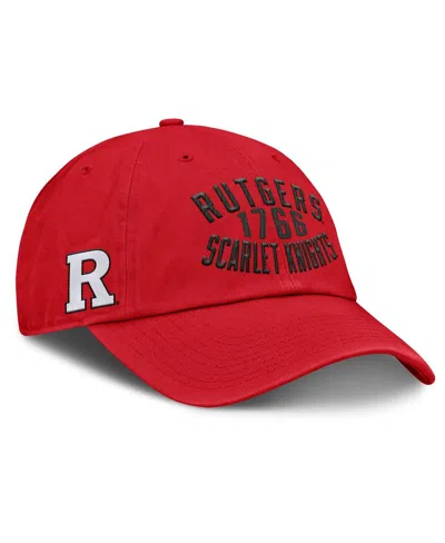 Fanatics Men's Scarlet Rutgers Scarlet Knights Archer Adjustable Hat In Red
