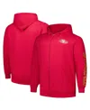 Fanatics Men's Scarlet San Francisco 49ers Big Tall Sleeve Hit Full-zip Hoodie In Multi