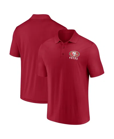 Fanatics Men's Scarlet San Francisco 49ers Lockup Polo Shirt In Red