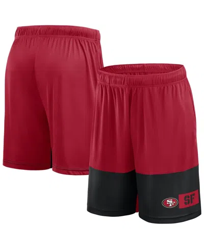 Fanatics Men's Scarlet/black San Francisco 49ers Big Tall Best Of The Best Performance Shorts In White
