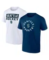 Fanatics Men's Seattle Kraken Serve Combo Pack T-shirt In Orange,black