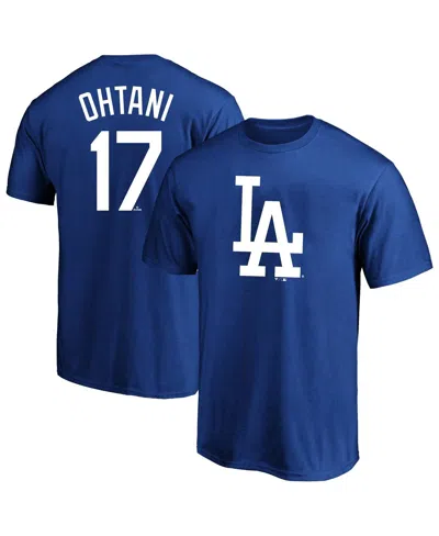Fanatics Men's Shohei Ohtani Royal Los Angeles Dodgers Big Tall Name Number T-shirt In Multi